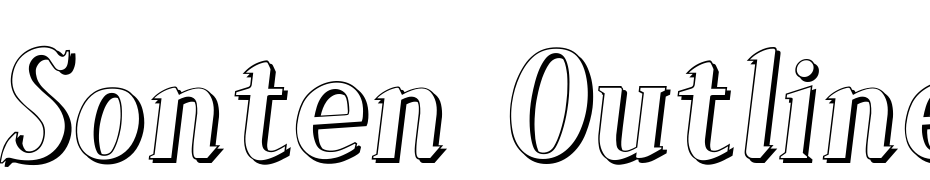 Sonten Outline Italic cкачати шрифт безкоштовно
